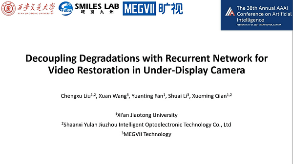 Decoupling Degradations with Recurrent Network for Video Restoration in Under-Display Camera