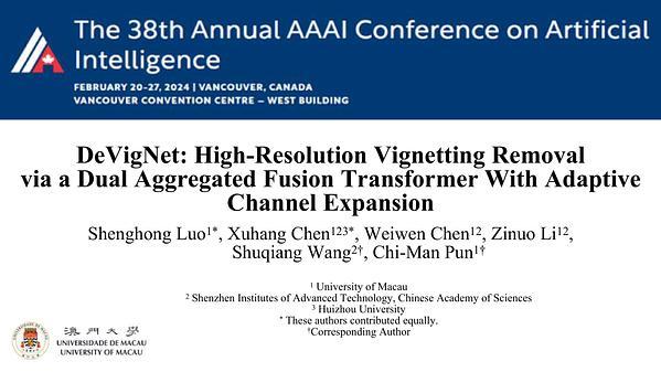 Devignet: High-Resolution Vignetting Removal via a Dual Aggregated Fusion Transformer with Adaptive Channel Expansion