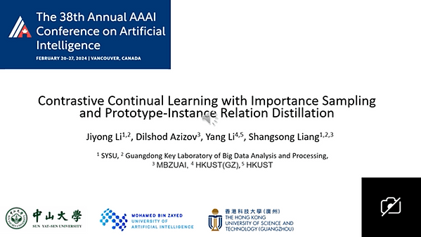 Contrastive Continual Learning with Importance Sampling and Prototype-Instance Relation Distillation | VIDEO