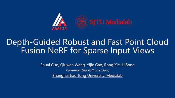 Depth-Guided Robust and Fast Point Cloud Fusion NeRF for Sparse Input Views