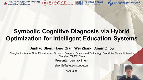 Symbolic Cognitive Diagnosis via Hybrid Optimization for Intelligent Education Systems