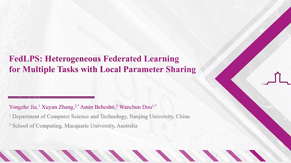 FedLPS: Heterogeneous Federated Learning for Multiple Tasks with Local Parameter Sharing