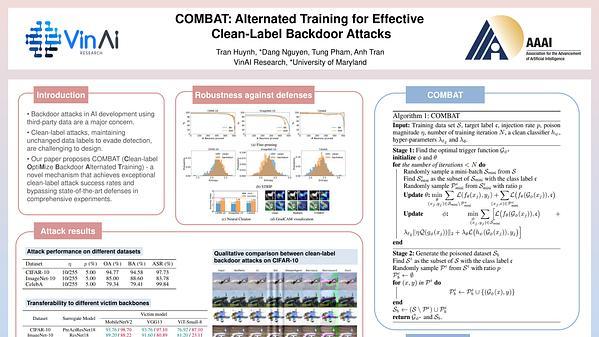 COMBAT: Alternated Training for Effective Clean-Label Backdoor Attacks