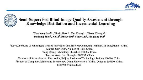 Semi-supervised Blind Image Quality Assessment through Knowledge Distillation and Incremental Learning