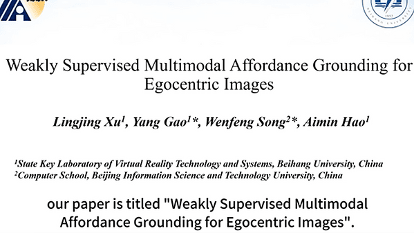 Weakly Supervised Multimodal Affordance Grounding for Egocentric Images | VIDEO