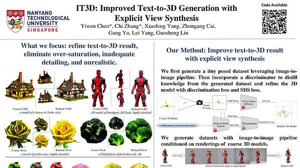 IT3D: Improved Text-to-3D Generation with Explicit View Synthesis