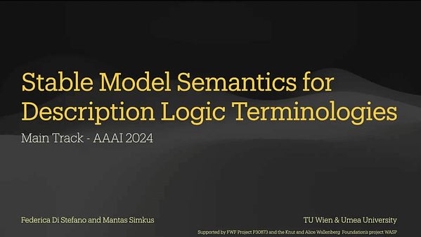 Stable Model Semantics for Description Logic Terminologies