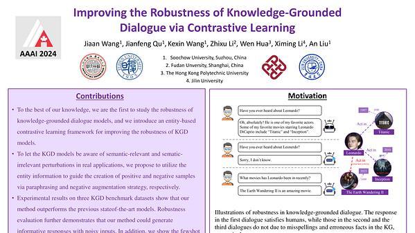 Improving the Robustness of Knowledge-Grounded Dialogue via Contrastive Learning