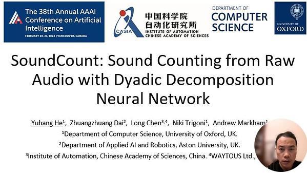 SoundCount: Sound Counting from Raw Audio with Dyadic Decomposition Neural Network