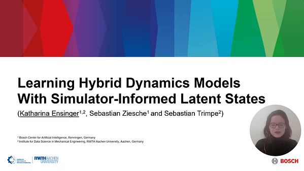 Learning Hybrid Dynamics Models with Simulator-Informed Latent States