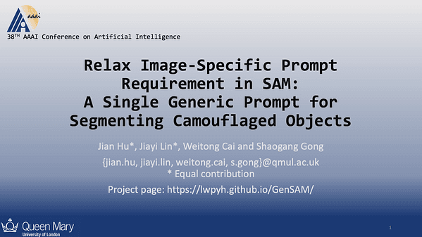 Relax Image-Specific Prompt Requirement in SAM: A Single Generic Prompt for Segmenting Camouflaged Objects