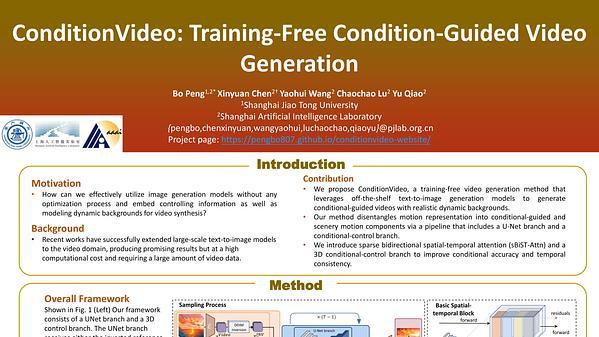 ConditionVideo: Training-Free Condition-Guided Video Generation