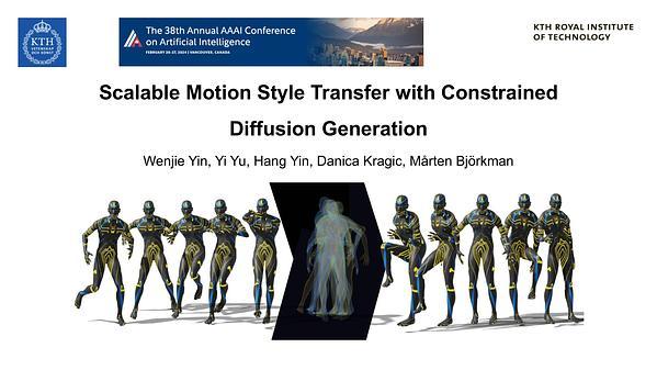 Scalable Motion Style Transfer with Constrained Diffusion Generation