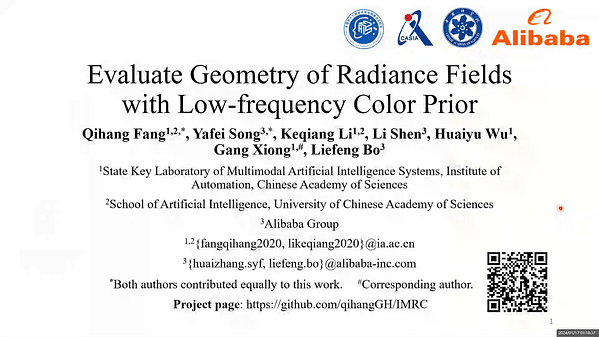 Evaluate Geometry of Radiance Fields with Low-Frequency Color Prior