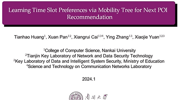 Learning Time Slot Preferences via Mobility Tree for Next POI Recommendation | VIDEO