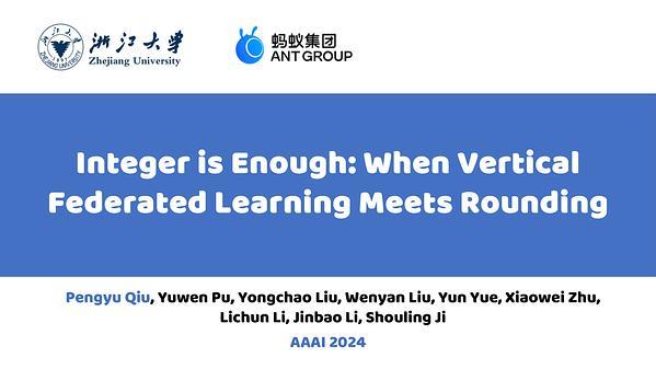 Integer Is Enough: When Vertical Federated Learning Meets Rounding