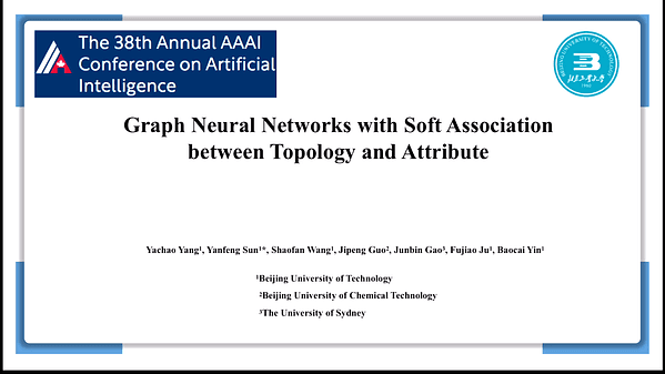 Graph Neural Networks with Soft Association between Topology and Attribute