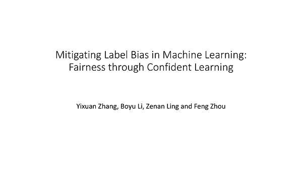 Mitigating Label Bias in Machine Learning: Fairness through Confident Learning
