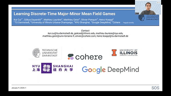 Learning Discrete-Time Major-Minor Mean Field Games | VIDEO