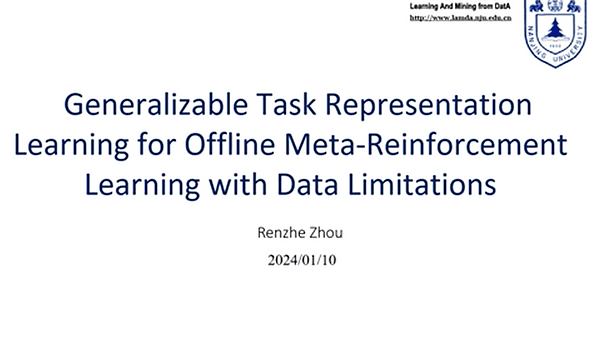 Generalizable Task Representation Learning for Offline Meta-Reinforcement Learning with Data Limitations | VIDEO