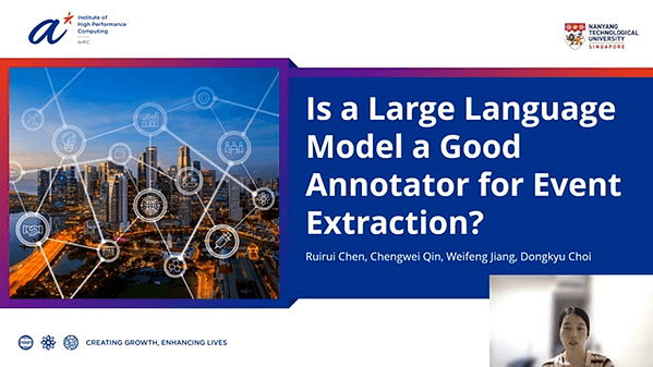 Is a Large Language Model a Good Annotator for Event Extraction? | VIDEO