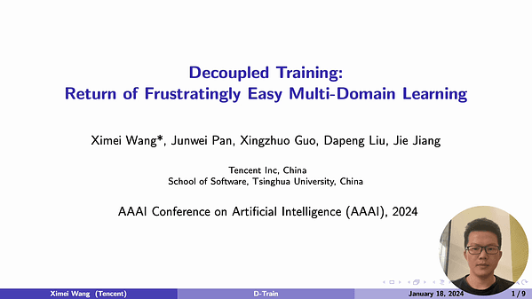 Decoupled Training: Return of Frustratingly Easy Multi-Domain Learning