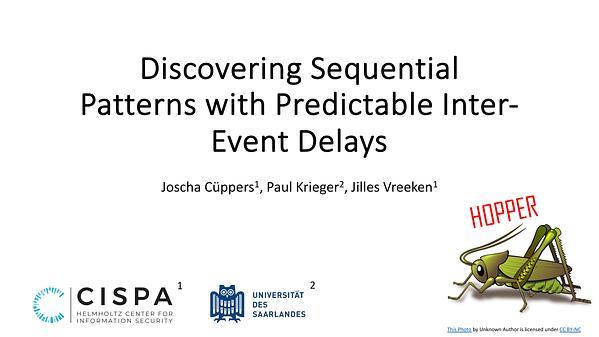 Discovering Sequential Patterns with Predictable Inter-event Delays