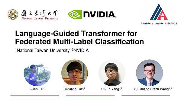 Language-Guided Transformer for Federated Multi-Label Classification