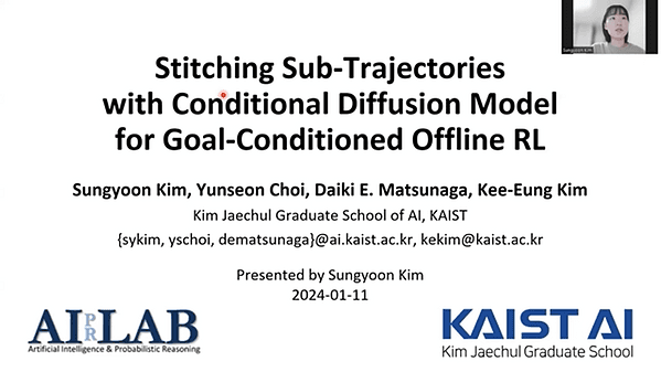 Stitching Sub-trajectories with Conditional Diffusion Model for Goal-Conditioned Offline RL | VIDEO