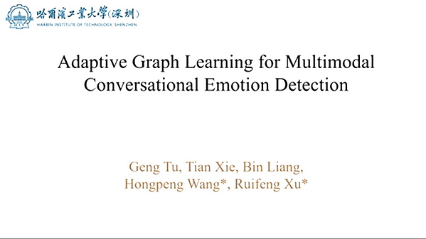 Adaptive Graph Learning for Multimodal Conversational Emotion Detection