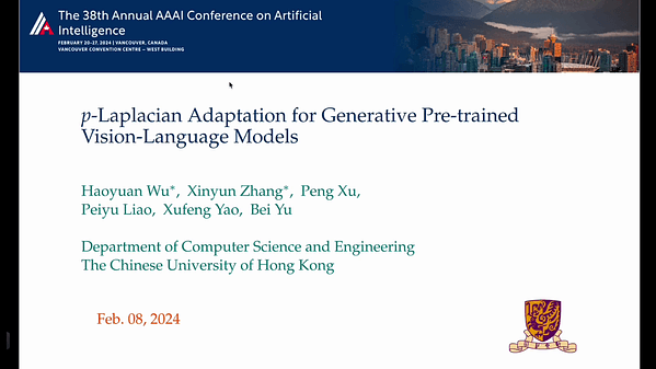 p-Laplacian Adaptation for Generative Pre-trained Vision-Language Models