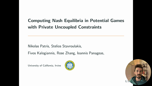 Computing Nash Equilibria in Potential Games with Private Uncoupled Constraints