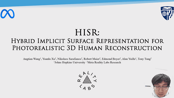 HISR: Hybrid Implicit Surface Representation for Photorealistic 3D Human Reconstruction