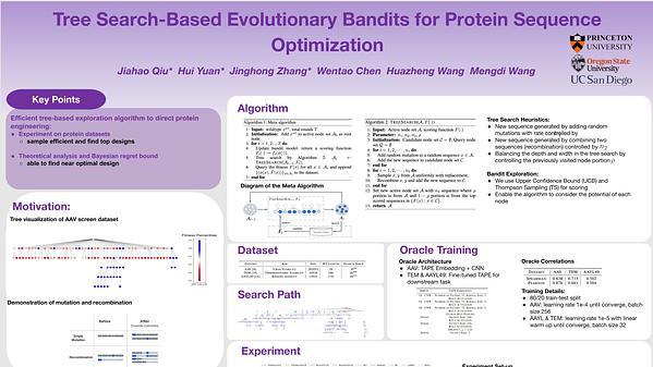 Tree Search-Based Evolutionary Bandits for Protein Sequence Optimization