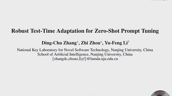 Robust Test-Time Adaptation for Zero-Shot Prompt Tuning | VIDEO