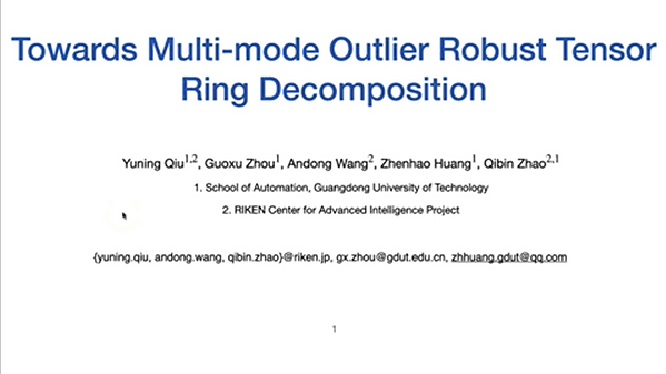 Towards Multi-Mode Outlier Robust Tensor Ring Decomposition | VIDEO