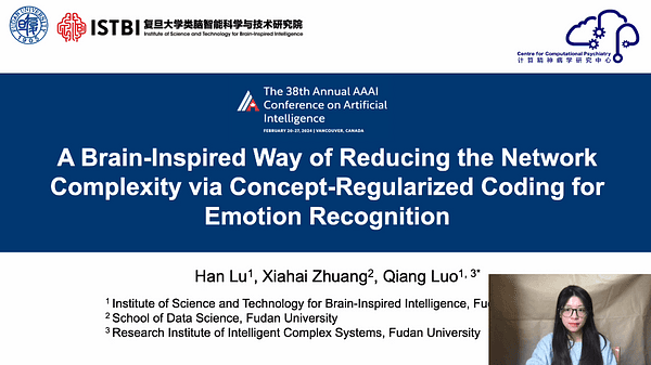 A Brain-Inspired Way of Reducing the Network Complexity via Concept-Regularized Coding for Emotion Recognition