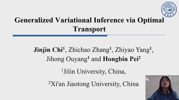 Generalized Variational Inference via Optimal Transport | VIDEO