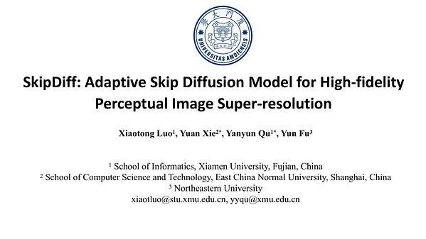 SkipDiff: Adaptive Skip Diffusion Model for High-Fidelity Perceptual Image Super-resolution