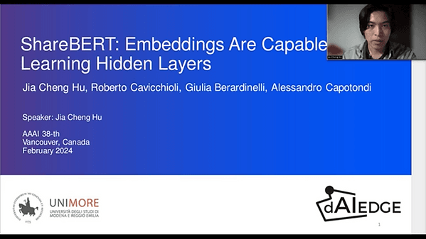 ShareBERT: Embeddings Are Capable of Learning Hidden Layers | VIDEO