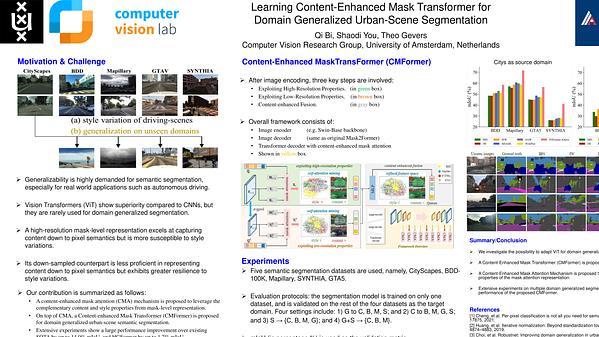 Learning Content-Enhanced Mask Transformer for Domain Generalized Urban-Scene Segmentation