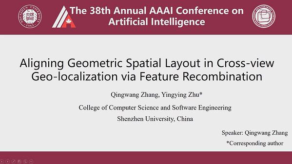 Aligning Geometric Spatial Layout in Cross-View Geo-Localization via Feature Recombination | VIDEO