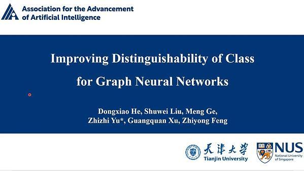 Improving Distinguishability of Class for Graph Neural Networks | VIDEO