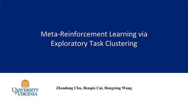 Meta-Reinforcement Learning via Exploratory Task Clustering