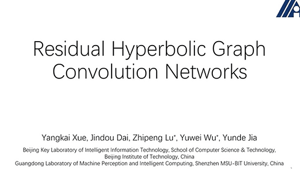 Residual Hyperbolic Graph Convolution Networks | VIDEO