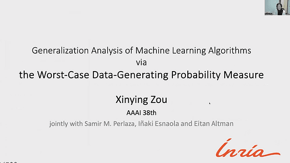 Generalization Analysis of Machine Learning Algorithms via the Worst-Case Data-Generating Probability Measure | VIDEO