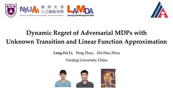 Dynamic Regret of Adversarial MDPs with Unknown Transition and Linear Function Approximation