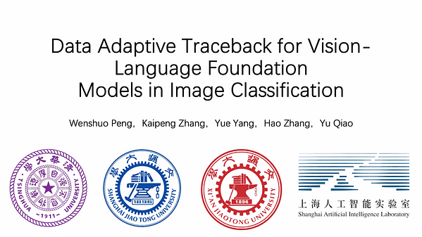 Data Adaptive Traceback for Vision-Language Foundation Models in Image Classification