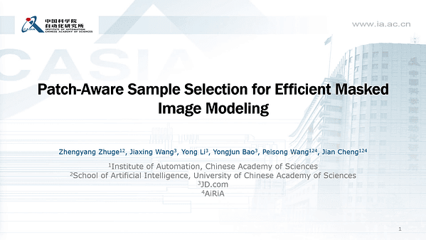 Patch-Aware Sample Selection for Efficient Masked Image Modeling