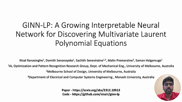 GINN-LP: A Growing Interpretable Neural Network for Discovering Multivariate Laurent Polynomial Equations